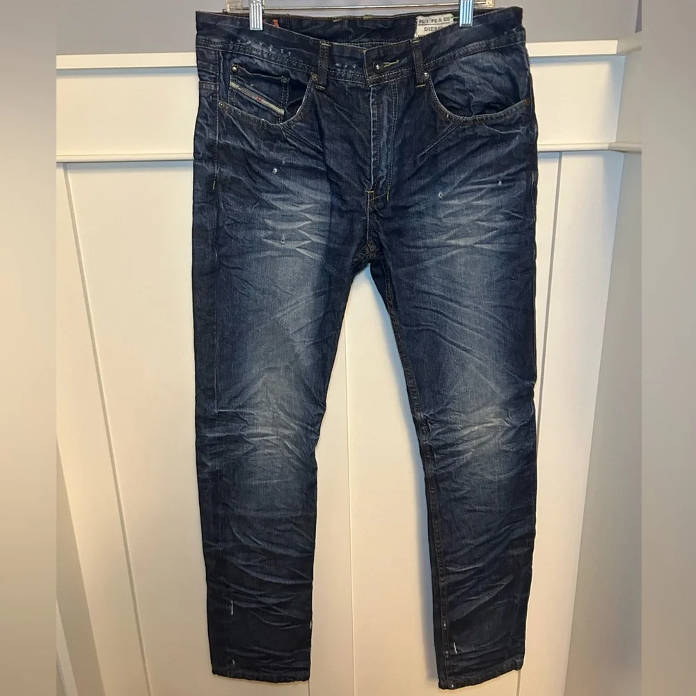 Diesel DNA "dirty new age" stacked slim distressed jeans - Picture 1 of 16